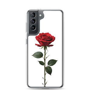 Red Rose on White Samsung Case