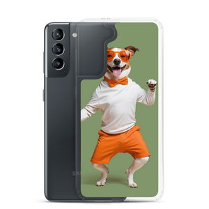 Funny Dancing Dog Green Samsung Case