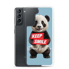 Keep Smile Blue Panda Samsung Case