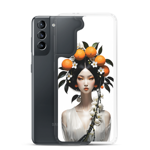 Beauty Lady with Orange Fruits Samsung Case