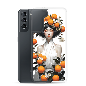 Oriental Lady with Orange Fruits Samsung Case