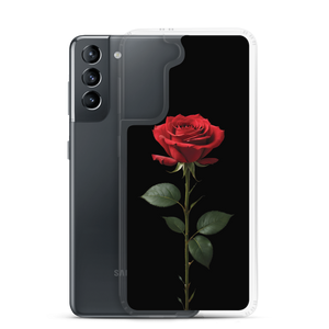 Red Rose on Black Samsung Case