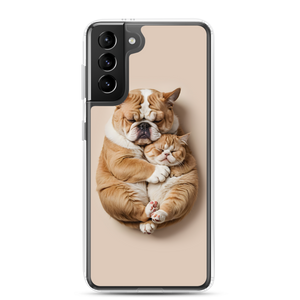 Cute Baby Cat and Dog Sleep Samsung Case