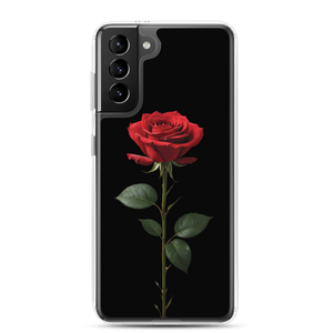 Red Rose on Black Samsung Case