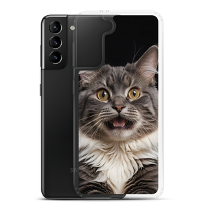 Shocked Cat Face Samsung Case