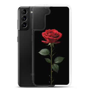 Red Rose on Black Samsung Case