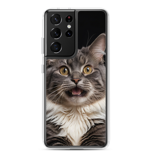 Shocked Cat Face Samsung Case