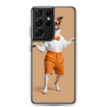 Happy Dancing Dog Beige Samsung Case