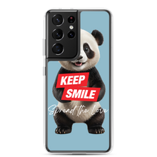 Keep Smile Blue Panda Samsung Case