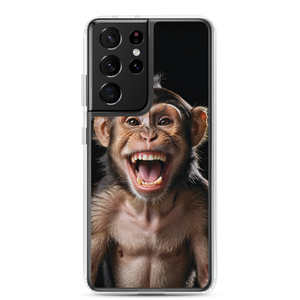 Happy Monkey Black Samsung Case