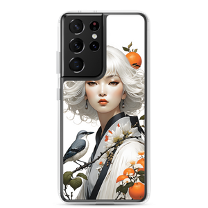 Oriental Lady with Orange and Bird Samsung Case