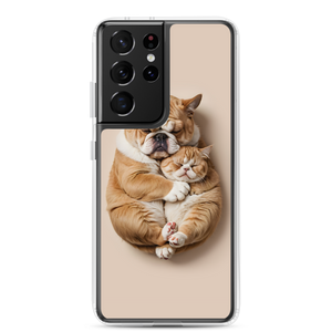 Cute Baby Cat and Dog Sleep Samsung Case