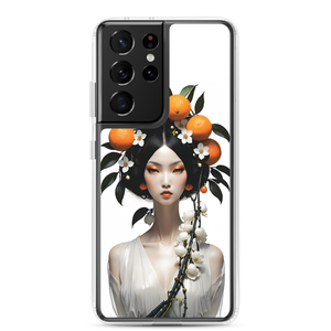 Beauty Lady with Orange Fruits Samsung Case