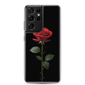 Red Rose on Black Samsung Case