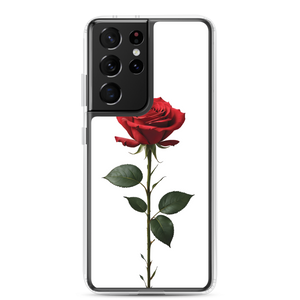 Red Rose on White Samsung Case