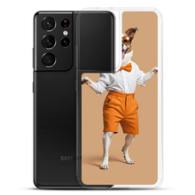 Happy Dancing Dog Beige Samsung Case