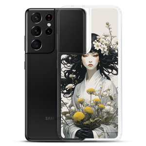 Oriental Lady with Yellow Flowers Samsung Case