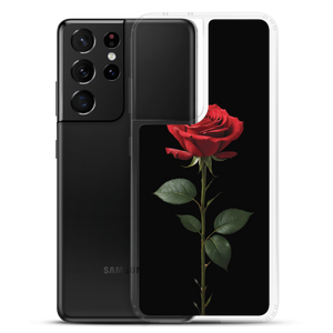 Red Rose on Black Samsung Case