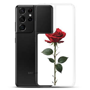 Red Rose on White Samsung Case