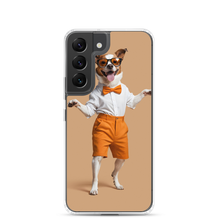 Happy Dancing Dog Beige Samsung Case