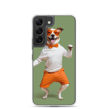 Funny Dancing Dog Green Samsung Case