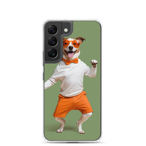 Funny Dancing Dog Green Samsung Case