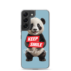 Keep Smile Blue Panda Samsung Case