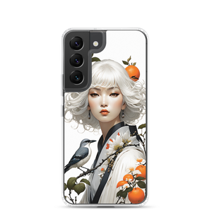 Oriental Lady with Orange and Bird Samsung Case