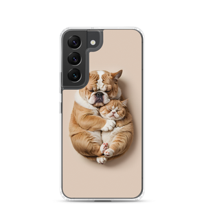 Cute Baby Cat and Dog Sleep Samsung Case