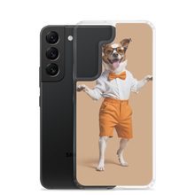 Happy Dancing Dog Beige Samsung Case