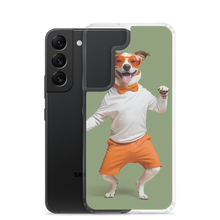 Funny Dancing Dog Green Samsung Case