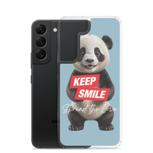 Keep Smile Blue Panda Samsung Case