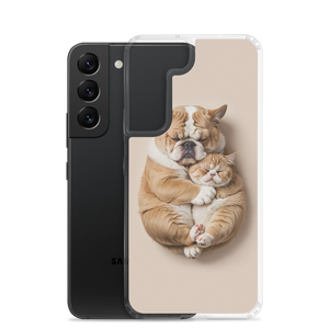 Cute Baby Cat and Dog Sleep Samsung Case