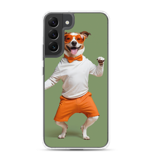 Funny Dancing Dog Green Samsung Case