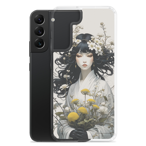 Oriental Lady with Yellow Flowers Samsung Case