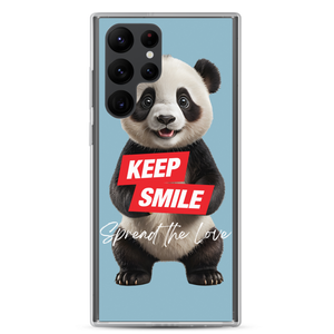 Keep Smile Blue Panda Samsung Case