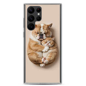 Cute Baby Cat and Dog Sleep Samsung Case