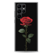 Red Rose on Black Samsung Case