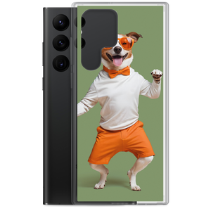 Funny Dancing Dog Green Samsung Case