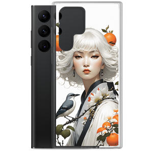 Oriental Lady with Orange and Bird Samsung Case