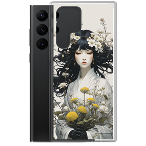 Oriental Lady with Yellow Flowers Samsung Case