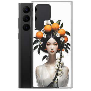 Beauty Lady with Orange Fruits Samsung Case