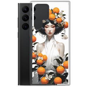 Oriental Lady with Orange Fruits Samsung Case