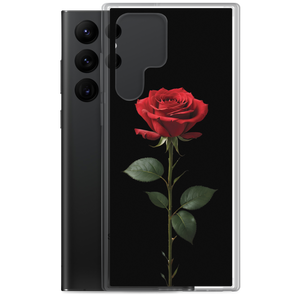 Red Rose on Black Samsung Case