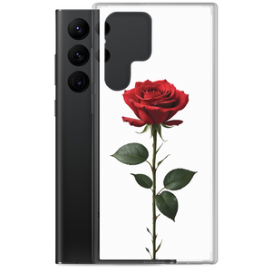 Red Rose on White Samsung Case