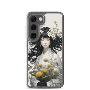 Oriental Lady with Yellow Flowers Samsung Case