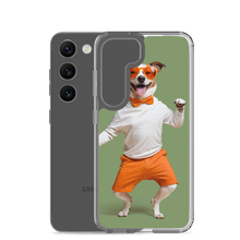 Funny Dancing Dog Green Samsung Case