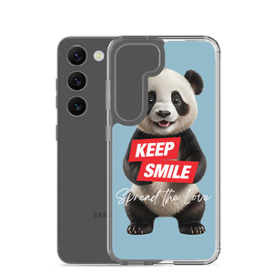 Keep Smile Blue Panda Samsung Case