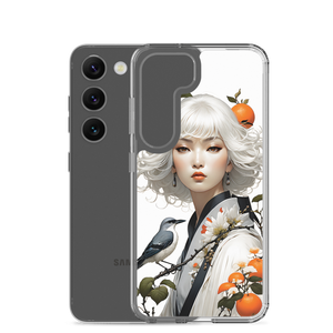 Oriental Lady with Orange and Bird Samsung Case