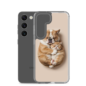 Cute Baby Cat and Dog Sleep Samsung Case